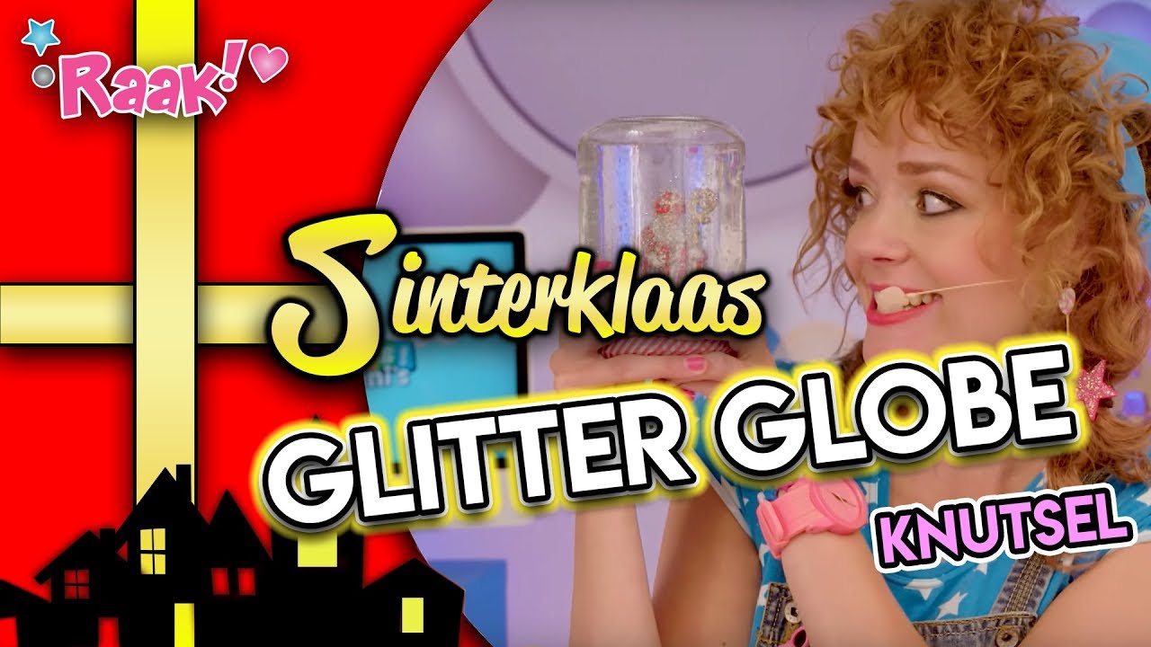 Raak! viert Sinterklaas. Sinterklaas glitter globe knutsel op RTL Telekids