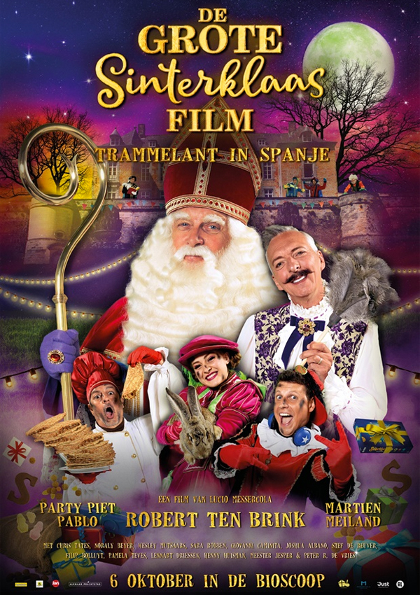De Grote Sinterklaasfilm, trammelant in Spanje. Openings-song Kamer vol Kadootjes door de Pietenkidz